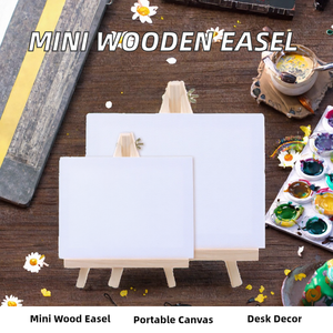 BESTLINE Bestseller Mini Chevalet en Lin, Toile de Lin Tendue, Toile d'Art Vierge Portable sur Mesure / Kit de Décoration de Bureau DIY - Product Image 2