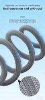 Tuyau de douche flexible moderne en nylon de 1,5 m pour douches à main – Tuyau de rechange pour salle de bain