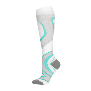 Calcetines <span class=keywords><strong>de</strong></span> Compresión Deportivos Profesionales <span class=keywords><strong>al</strong></span> por Mayor, Personalizados, 20-30 mmHG, hasta la Rodilla, para <span class=keywords><strong>Correr</strong></span>, Ciclismo, Fútbol, Antimicrobianos, Digitales - Product Image 4