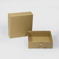 Boîte à tiroir en papier kraft écologique personnalisable avec logo, emballage cadeau rigide en carton avec ruban pour bijoux et lunettes