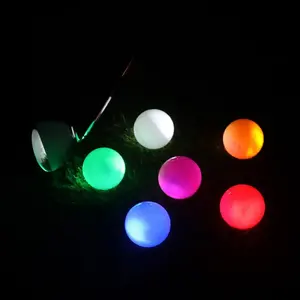 Yüksek kalite toptan toplu ucuz özel Logo gece lambası yanıp sönen yüksek sıçrama Golf LED topu