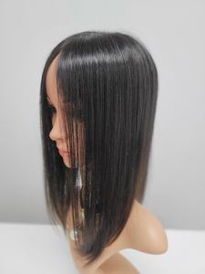 Perruque toupet en cheveux humains à clipser, longue et droite, 14 pouces, légère, volumineuse, aspect naturel, livraison rapide, bonnet respirant - Product Image 4