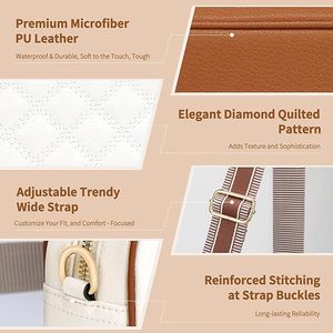 Sac bandoulière matelassé en cuir PU pour <span class=keywords><strong>femme</strong></span>, avec sangle réglable, idéal pour les voyages et les affaires – Grande Vente - Product Image 4