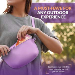 Pañuelos de Bolsillo Ultra Suaves de 3 Capas PAMI, Paquetes Pequeños para Cartera, Toallitas Faciales Fuertes y Absorbentes (Paquete de 8, 10 Unidades) - Product Image 3