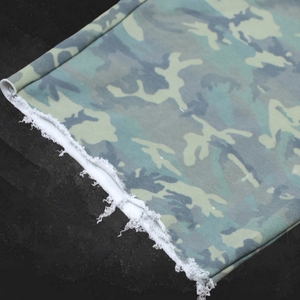 Shorts Bermuda camouflage pour homme, taille élastique, poches, respirants, décontractés, en tissu French Terry tricoté - Product Image 3