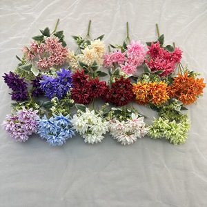 Dalias Artificiales de Colores Mezclados, Flores de Seda de 7 Cabezas, Alta Simulación, para Decoración de Bodas y Hogar - Product Image 2