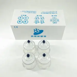 Popular 4 cups plastic cupping hijama cups therapy with love , roundness or star shape