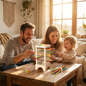 Jeu de société Montessori personnalisé <span class=keywords><strong>en</strong></span> bois, bâtonnets colorés, dés, jouet éducatif pour l'apprentissage précoce des mathématiques, pour enfants et famille - Product Image 2