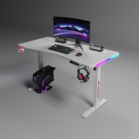 Bureau d'ordinateur électrique intelligent avec éclairage RGB et structure métallique pour le bureau et le gaming