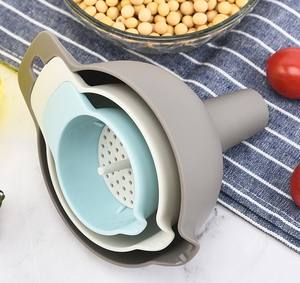 ชุดกรวยพร้อมตัวกรองพลาสติก3ชิ้นอุปกรณ์ครัวที่ถอดออกได้อเนกประสงค์พร้อมตัวกรอง - Product Image 2