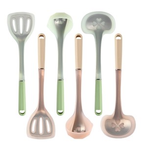 Semi Transparent Silicone Spatula Ladle Set 3 Pc Heat Resistant Non Stick Cooking <b>Utensils</b> For Kitchen Use - Product Image 5