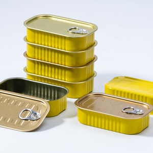 Boîte en fer blanc <span class=keywords><strong>vide</strong></span> de forme rectangulaire 1/4 club pour fruits de mer, crevettes, sardines, poisson, crabe, maquereau - Product Image 2