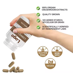 Complexo De Cogumelos Orgânicos Cápsulas De Cogumelo Leão <span class=keywords><strong>Ganoderma</strong></span> Cogumelos Reais Cordyceps Cápsulas - Product Image 2