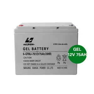 HIZN Inversor de plomo ácido Batería GEL 12V 75ah Baterías de almacenamiento de la central eléctrica