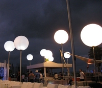Événement extérieur 400W RVB CCT LED Éclairage gonflable Globe Lumière Ballon Tour d'éclairage