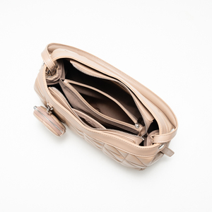 Bolso Bandolera Acolchado de PU, Diseño de Marca Famosa, Pequeño, Moderno, con Cierre de Cremallera, Poliéster Impermeable - Product Image 5