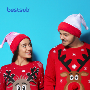 BestSub vente en gros, Sublimation personnalisée, cadeaux à paillettes, décorations <span class=keywords><strong>de</strong></span> noël, chapeau - Product Image 1