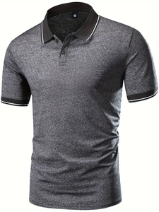 Dropshipping logotipo personalizado verano hombres moda solapa manga corta Golf camiseta adecuada para entretenimiento comercial - Product Image 5