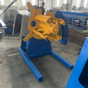 Auto Feed Hydraulic Uncoiler 5-10 Ton <b>Sheet</b> Metal Coil Steel Strip Decoiler Manual for Roll Forming Machine-Used <b>Tile</b> Industries - Product Image 2