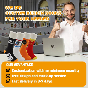 High Quality Knitted Crew <b>Socks</b> for Women & <b>Men</b>-Youth Sport Anti-slip <b>Compression</b> Cotton Custom <b>Socks</b> - Product Image 2