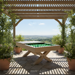 WANYAJU <span class=keywords><strong>Mesa</strong></span> de <span class=keywords><strong>Billar</strong></span> Profesional Rústica Moderna 2 en 1 con Bancos, <span class=keywords><strong>Mesa</strong></span> de <span class=keywords><strong>Billar</strong></span> de 8 pies y 7 pies para el Hogar - Product Image 3