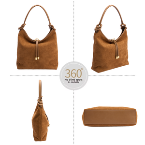 Borsa Tote in Pelle Semplice ed Elegante per Autunno Inverno, Grande Capacità, Tracolla in Camoscio, Chiusura Aperta, Portatile, OEM ODM - Product Image 3