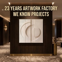 Arte Abstracto en Relieve 3D Arquitectónico para Proyectos de Desarrollo de Propiedades Comerciales, Decoración de Paredes Interiores de Hoteles Profesionales