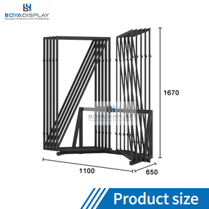 Tùy chỉnh kích thước trang trí tấm Tường gạch gốm slab đá 3D <span class=keywords><strong>PVC</strong></span> tấm đá cẩm thạch hiển thị giá đứng cho showroom - Product Image 4