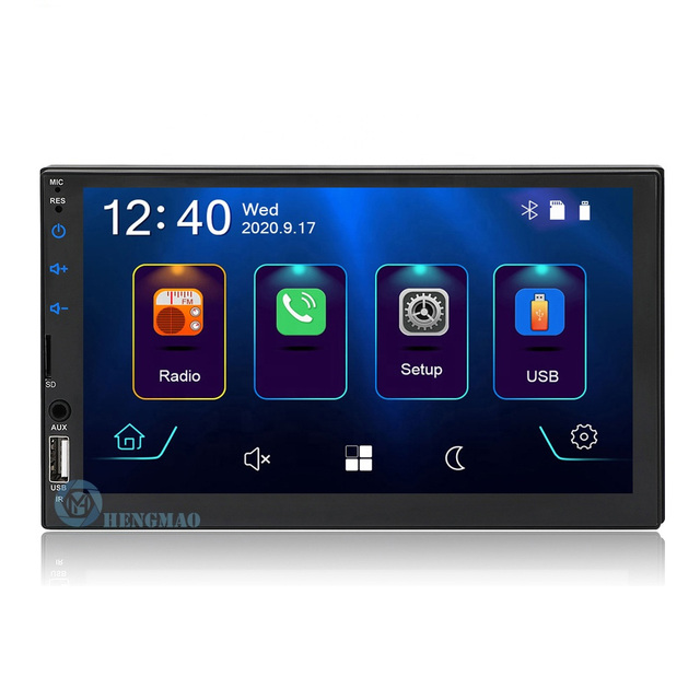 7'' Universal 2DIN Touch Screen Car Multimedia Player with Built-in Car Play MP5 FM Radio Wince OS-2 Years Warranty