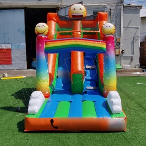 Toboggan gonflable de qualité commerciale Smile 4MX2M toboggan sec de <span class=keywords><strong>maison</strong></span> de rebond d'amusement extérieur pour la <span class=keywords><strong>location</strong></span> de fête - Product Image 1
