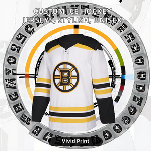 Service OEM disponible, maillots de hockey sur glace élégants et bon marché, uniformes, chemises, impression numérique, 100% polyester, imperméable, coupe-vent, unisexe - Product Image 2