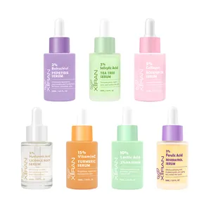 Best Selling Private Label Anti Wrinkle Vitamin C Serum Hyaluronic Acid Retinol Natural Extract Bakuchiol Turmeric Face Serum