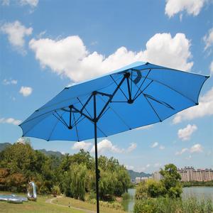 Top <strong>Sale</strong> 2.7*4.6M Outdoor <strong>Garden</strong> <strong>Parasol</strong> with Solar LED Light Big Size Double Head <strong>Garden</strong> Umbrellas - Product Image 5