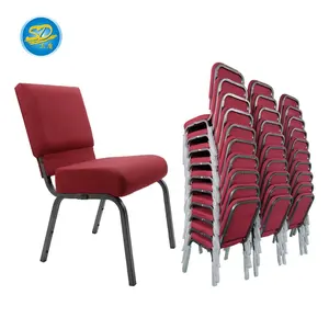 Stacking design church chair cheap price metal customized logo church chairs in theater