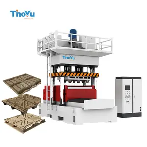 New High Efficiency Compressed Wood Pallet Making Machine Block Machine For Manufacturing Plant With Core Components Motor PLC