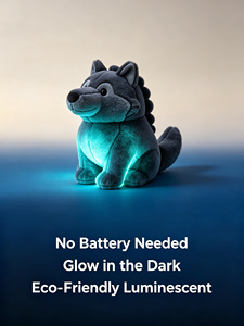 Peluche Lupo Luminoso al Buio, Senza Batterie, Personalizzabile OEM, Morbido Pupazzo per Bambini - Product Image 5