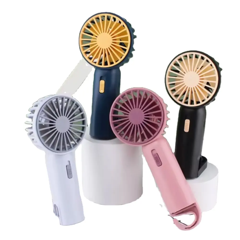 2024 Hot Selling Small Electric Cooling Handheld Standing Usb Rechargeable Battery Portable Mini Fan