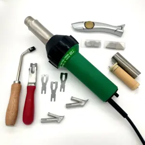 Professionele 1600W Heat Gun Kits Hetelucht Blastfakkel Met 40Mm Plat Lassen Nozzle Plastic Lasser Voor Pvc Tpo Dakmembraan