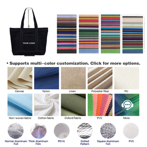 Bolsa de Compras Reutilizable de Mezclilla Gruesa y Resistente, con Impresión de Logotipo Personalizado, para el <span class=keywords><strong>Mercado</strong></span> de Agricultores y Compras Diarias - Product Image 5