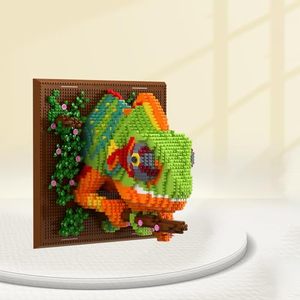 Mini Gạch Sáng Tạo Bức Tranh Tường Xây Dựng Khối Xây Dựng Đồ Chơi Tường Trang Trí Tự Làm Giáo Dục Lắp Ráp Con Vẹt Đại Bàng Các Loại - Product Image 2