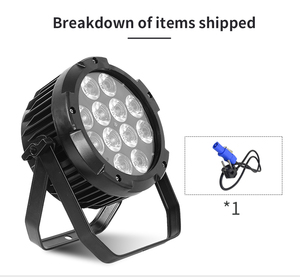 12x18W IP65 Waterproof <b>Battery</b> 6in1 RGBWAUV <b>LED</b> Rechargeable and Wireless DMX512 Par Light for Outdoor Activity - Product Image 2