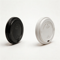 Couvre-gobelets jetables en PS Idecorgift, plusieurs tailles disponibles, couvercles en plastique de qualité alimentaire, modèle Htf-PL-004 pour boissons commerciales