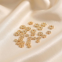 Accessoires de fabrication de bijoux DIY tendance : Perles d'espacement torsadées en forme de nœud de corde plaquées or 14K de 7,8 mm pour colliers et bracelets