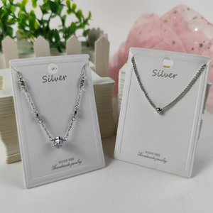 Toptan kağıt kolye takı küpe kart özel Logo kişiselleştirilmiş takı paketi ekran kağıt kartları ile özel Logo - Product Image 4