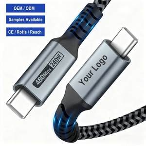 Cavi e accessori di uso comune 1m 240 Watt tipo-<span class=keywords><strong>C</strong></span> a tipo-<span class=keywords><strong>C</strong></span> ricarica rapida 240 W 5A <span class=keywords><strong>USB</strong></span> <span class=keywords><strong>C</strong></span> cavo USBC Custom fabbrica cavo <span class=keywords><strong>Kabel</strong></span> USBC - Product Image 1
