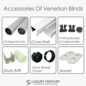 Luxury Century Modern Motorized Venetian <strong>Blinds</strong> with Rope Winder Iron Accessories in Ivory/<strong>Gold</strong>/Rose <strong>Gold</strong> for Hotels - Product Image 2
