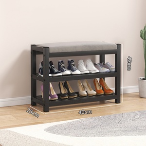<strong>Shoe</strong> Rack <strong>Bench</strong> Stackable <strong>Shoe</strong> Rack Organizer 5 Tier <strong>Shoe</strong> <strong>Storage</strong> with Cushioned Seats for Entryway <strong>Hallway</strong> Living Room - Product Image 2