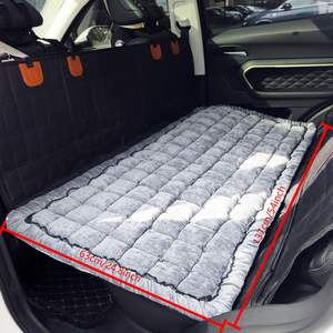 Alfombrilla antideslizante para cama de viaje para mascotas, cama para perros a cuadros para asiento trasero de coche, fundas de asiento de coche para perros peludos personalizadas lavables - Product Image 4