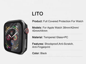 Cho Apple xem loạt 4/3/2/1 trường hợp với kính bảo vệ màn hình đầy đủ Bìa trường hợp - Product Image 6