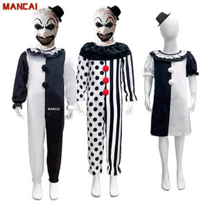 Combinaison de clown d'horreur pour enfants avec masque Costume de clown effrayant pour fête d'Halloween Costumes d'Halloween tueurs pour garçons - Product Image 1